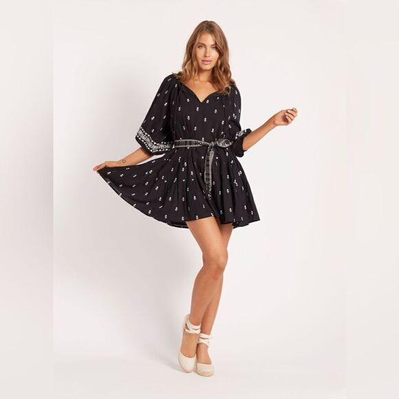 NWT ANTHROPOLOGIE CLEOBELLA SAHRA EMBROIDERED MINI DRESS - Picture 1 of 6